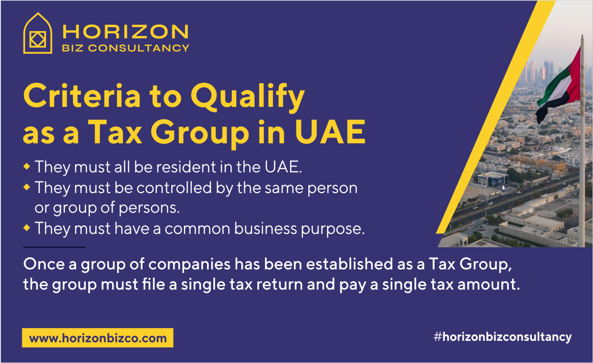 qualify criteria for tax group in uae