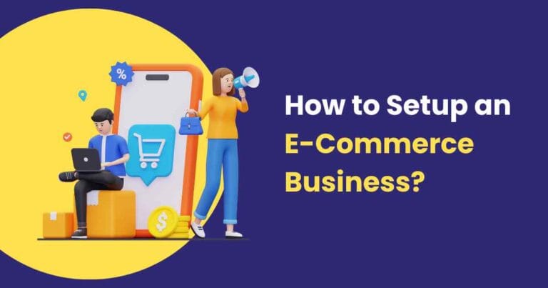 An image depicting a How to Setup an E-commerce Business in UAE