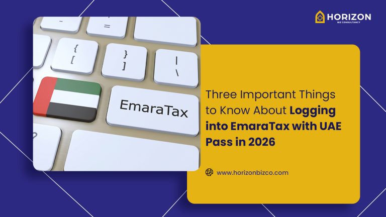 this image shows "Logging into EmaraTax with UAE Pass in 2026"