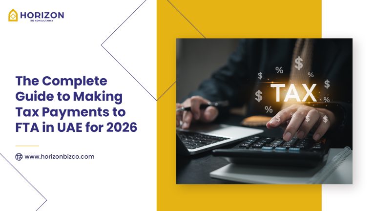 Image shows The Complete Guide to Making Tax Payments to FTA in UAE for 2026