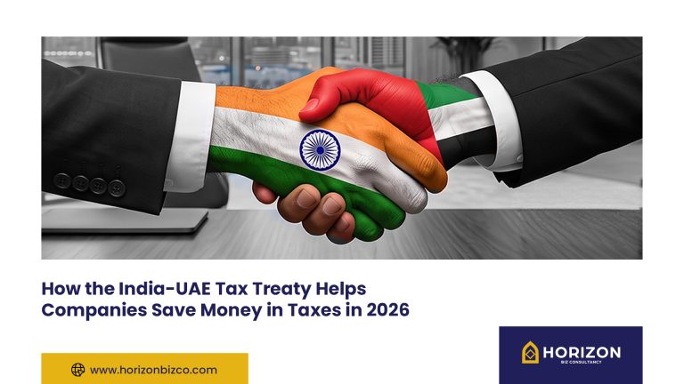 Image illustrates that how india & UAE's Tax treaty helps companies to save money in taxes in 2026
