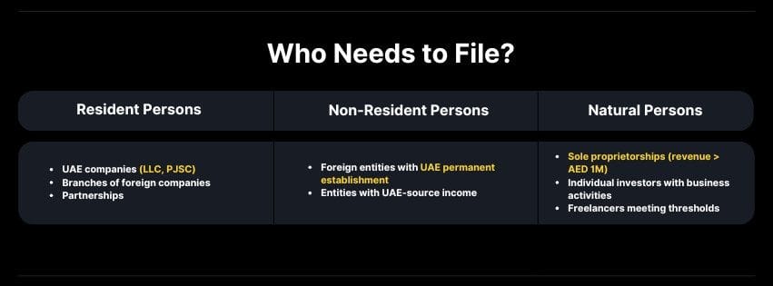 this graphic representing "who needs to file corporate tax"
