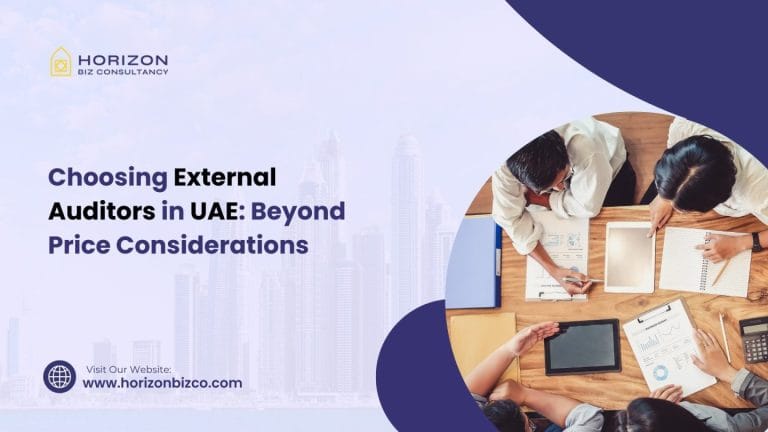 this image is presenting "external auditors in uae"