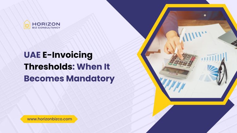 this featured image shows "UAE E-Invoicing Thresholds"